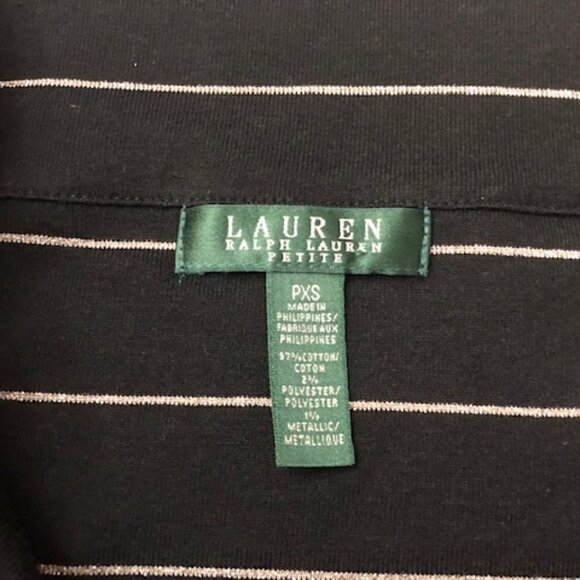 LRL Black Dress w/ Silver Stripes - Picture 4 of 4